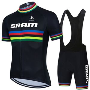 Велосипедные майки наборы Sram Jersey Mens Clothing Summer Roth -рукав MTB -костюм велосипед