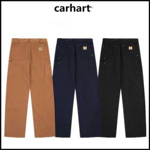 Erkek Şort 2023 Yaz Yeni Moda Carhart Wash'un Doğru Versiyonu Tuval çok cepli kargo pantolonları Erkekler oduncu tulumları