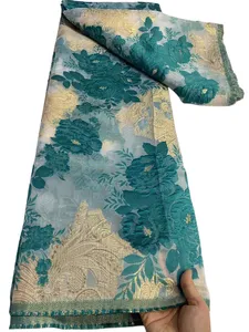 2023 JACQUARD En Yeni 5 Metarlık Kadın Resmi Dantel Elbise Akşam Partisi Yüksek Son Kumaş Brokar Akşam Partisi Damask Üstün Kalite Dikiş Zanaat Moda YQ-2001