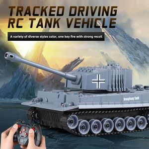 Electric RC Car 2 4G RC Tank Crawler военные бронированные танки звук и легкий пульт дистанционного управления борьба с дорожными автомобилями игрушки для мальчиков L230808