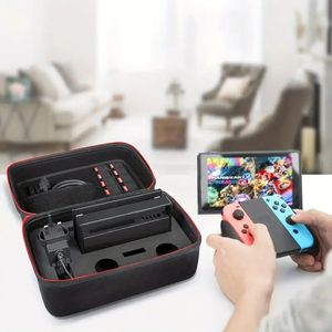 Корпус для NS Switch/Switch Oled Case - Жесткий корпус роскошной доставки для консоли коммутатора, док -станции, адаптер питания переменного тока, управление Pro и 10 игровых картриджей