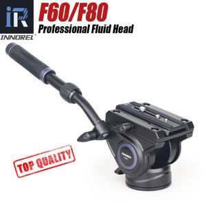 Головы штатива F60 F80 видео жидкости панорамной гидравлической камеры DSLR для моноподного слайдера Регулируемая ручка Manfrotto Q R Тарелка 230731