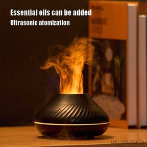 Humidifiers Flame Aromatherapy Humidifier Nordic Desktop Home Style Atmosphere Light High Fog Quiet Small Space and Saving R230801