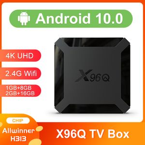 Yeni Varış Toptan X96Q Akıllı Yüksek Kaliteli Android 4K TV Kutusu Allwinner H6 Dört Çekirdek WiFi Bluetooth Set Üst Kutu 1G+8G 2G+16G Android Medya Oyuncusu