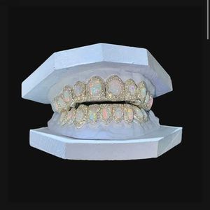 Хип -хоп пирсинг ювелирные изделия на заказ золотоизолят 925 серебряный серебряный опал мойссанит алмаз замороженный грильц для зубов
