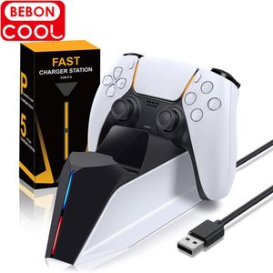 Chargers Charger for Sony PlayStation5 Wireless Controller Type C USB Dual Fast Charging Cradle Dock Station PS5 Joystick Gamepads 230731