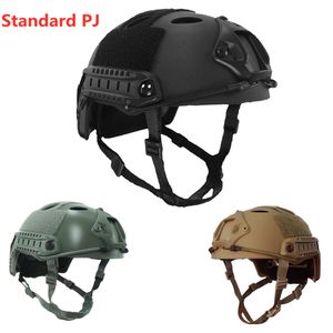 Защитное снаряжение тактическое быстрое шлем Стандарт PJ Легкий охотничий пейнт -пейнт -пейнт Wargame AirSoft Outdoor Riding Equipment 230801