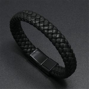 Очарование браслетов Zorcvens Fashion Punk Vintage Black Braided Leather Bracelet для мужских ювелирных подарков Оптовые 230801