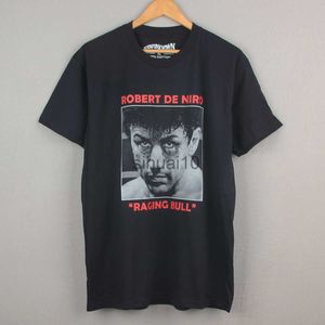 Erkek şortu Raging Bull T-Shirt Robert De Niro Film Taksi Sürücüsü Erkekler Pamuk Tee J230731