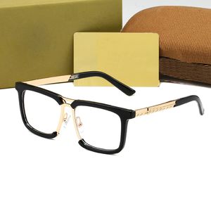 Tasarımcı Güneş Gözlüğü Düz Gözlük Optik Yakın Güç Moda Mektubu Tasarım Kadın Erkek Gogle 3 Renk Gözlükleri