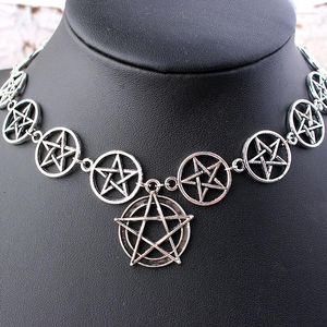 Kolye Kolye 1 PCS Supernatura Pentagram Dini Wicca Büyücülük Kolye Pagan Asma L Boyun Zinciri Takı Yaratıcı Hediyeler İçin