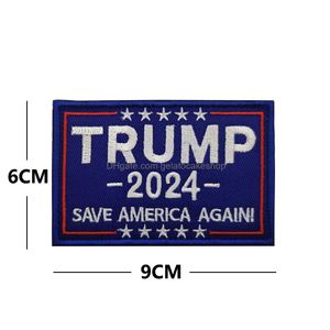 Tecido E Costura Donald Trump 2024 Embroideryes Emblemas Braçadeiras Táticas Acessórios para Roupasbes Drop Delivery Home Garden Tex Dh9Sa