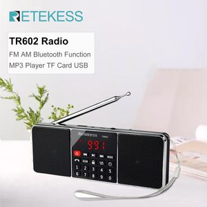 Radio Retekess TR602 Portable Radios Am Fm Rechargeable Bluetooth Sers Stereo Receiver On Batteries MP3 Player 230801