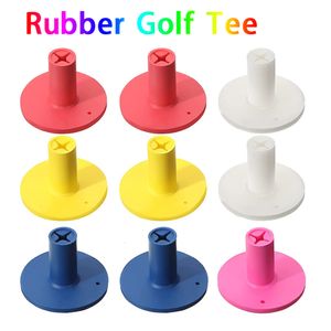 Golf Tees 1pc Rubber Stability Tee Holder 5 colors 3 8 cm height Training Aid for Driving Range and Practice Mat 230801