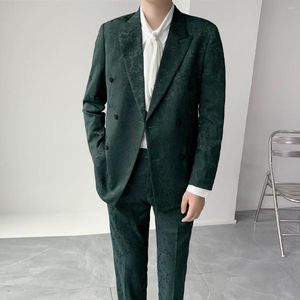 Erkek Suit 2023 Sonbahar ve Yaz Takım Emcee Elbise İşlemeli Çift Kırıltılmış Akşam Yemeği 3 Renk Mevcut