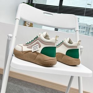 Boyut 35-40 Sıradan Ayakkabı Tasarımcısı Kadın Moda Somun Sneakers Flats Kız Dantel Up Açık Deri Sarı Yeşil Platform Kadın Spor Eğitmenleri Ücretsiz Kargo için