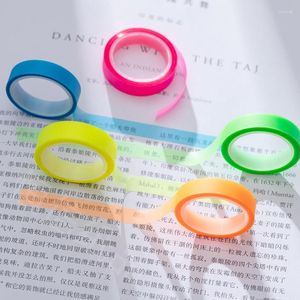 Roll 5 Colors Stickers Transparent Fluorescent Index Tabs Flags 5m Sticky Note Stationery Children Gift School Office Supplies