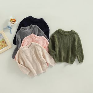 Pullover Autumn Baby Boys Girls Solid Color Sweaters Sweater Kids For Winter Knitted Bottoming Vetement Enfant 230801