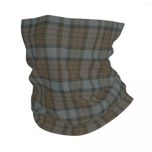 Bandanas kahverengi gri ekose tartan dokulu boyun gaiter erkekler kadın rüzgar geçirmez kış klasik gingham bandana bisiklet için eşarp