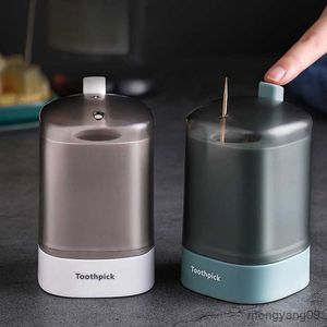 2pcs Toothpick Holders Simple Toothpick Box Toothpick Dispenser Kitchen Push Automatic Eject Toothpick Holder Household Convenient Gift Home Gadget R230802