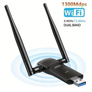 Увеличьте Wi -Fi вашего ПК с помощью двойного антеннного USB -адаптера L -Link 1300 Мбит / с - совместим с Windows, Mac Linux!