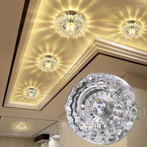 Tavan Işıkları Led kristal spot ışığı gömülü Downlight Oturma Odası Işık Koridor Atmosfer