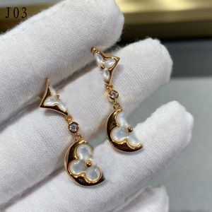 Women's Earrings Designer Luxury brand 18K gold plated earrings Women's wedding party jewelry