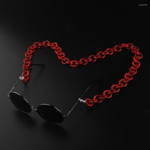 Zincirler Modaya uygun büyük düz akrilik asetat çanta zinciri kolye güneş gözlüğü gözlükleri tutucu tıknaz gözlük / gözlük