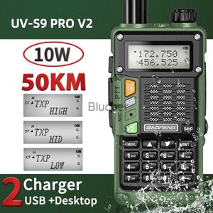 Walkie Talkie BaoFeng UVS9 PRO V2 WalkieTalkie 10W Portable High Power Waterproof Two Way Ham Radio Handheld Transceiver Up Of UV5R UV9R x0802