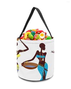 Сумки для хранения африканские женщины бутылка этнические белые дома украшения игрушки для корзины конфеты подарки для детей.