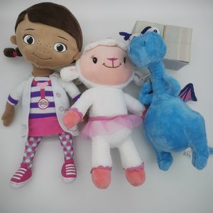 Плюшевые кукол Оригинальные игрушки Dottie Girl милый голубой дракон и ламби овца мягкая детская кукла для подарка на день рождения 230802