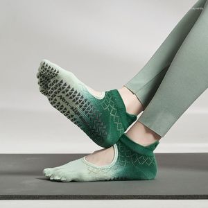 Atletik Socks 2023 Silikon Slip Olmayan Bale Pilates Sırtsız Nefes alabilen Kadınlar Yoga Professional Five Toes Dans Sporları