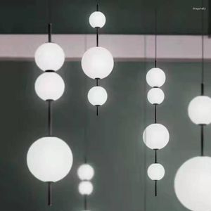 Kolye lambaları Nordic Led Cam Işıklar Şekerlenmiş Haws Lamba Oturma Odası Restoran Bar El Kapalı Dekor Hanglamp Aydınlatma