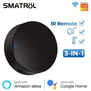1pc, Smatrul Tuya Smart Wi -Fi Инфракрасный дистанционное управление, универсальный датчик влажности температуры, DVD для поклонника кондиционирования воздуха, управление голосом, поддержка Alexa Google