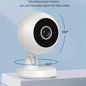 Wi -Fi Smart Security Camera с ночным видением, двусторонним аудио, обнаружение лица - идеально подходит для мониторинга домашних животных, няни и дома - не требуется SD -карта