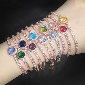 Очарование браслетов регулируемые свадебные изысканные красочные кристалл для женщин роскошная циркония