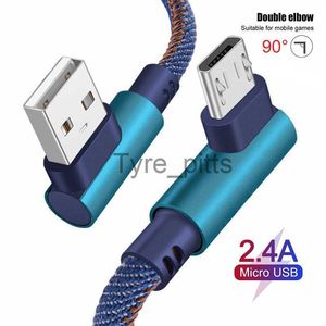 Şarj Cihazları/Kablolar Mikro USB Kablosu 0.25m 1m 2m Hızlı Şarj IPhone Huawei P30 için 90 Derece L ŞEKİL KORDUN