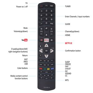 YouTube Netflix Uygulama Kısayol Anahtarları ile TCL Akıllı TV L55S4910i için Yeni RC3100L14 Uzaktan Kumanda Değiştirme