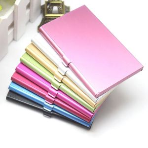 wholesale Business card holder metal visa credit ID name cardholder case portable aluminum alloy men women wallet blue LL