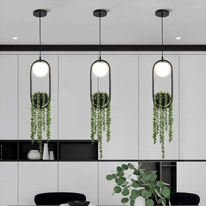 Kolye lambalar bitki ışıkları skygarden led lamba saksı asılı nordic modern hangamp restoran aydınlatma fikstür mutfak dekor