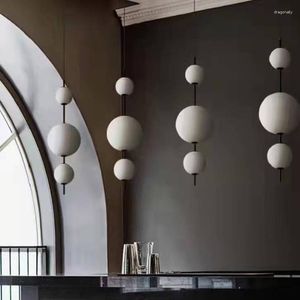 Pendant Lamps Modern Glass LED Lights Candied Haws Lamp For Living Room Restaurant Bar El Indoor Decor HangLamp Lighting