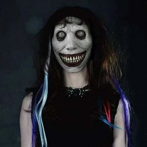 Новая жуткая маска Хэллоуина Улыбающаяся демоны Злой косплей вечеринка нарядить аниме -реквизит ужасов для взрослых фильма тема маски Shull 2 ​​цвета оптом