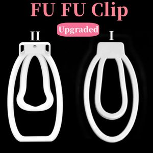 Chastity Devices FUFU Clip I II Male Chastity Cage For Sissy Penis Lock Chastity Device Light Plastic Cock Cage Sextoys For Men Gay Adlt Shop 230804
