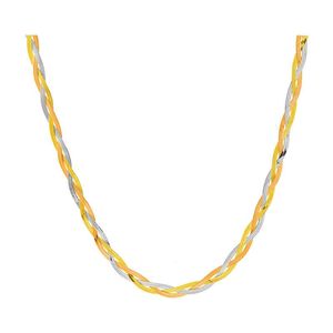 Moda titanyum çelik el örgülü yılan zinciri gerdanlık moda altın rengi klavikula zinciri moda mücevher toptan