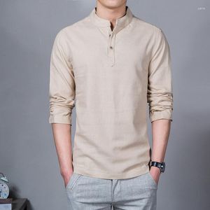 Мужские повседневные рубашки корейская версия одиночная грудная рубашка рубашка с длинным рукавом весеннее лето. Пуловой пулор Тонкий китайский стиль 5xl