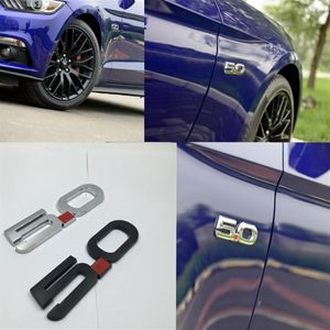 3D Metal GT 5 0 Emblems Doğrudan Değiştirme Çamurluk Yan Rozeti Ford Mustang için 2015-20162835