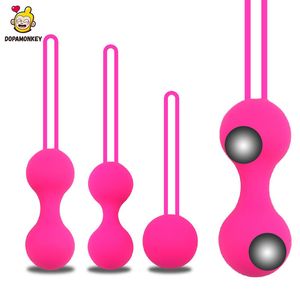 Boletas de silicone seguros de ovos 3pcs Kegel aperte a máquina de exercício da vagina de bola de treinamento brinquedos sexuais vaginais para mulheres 230804