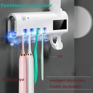 Ana Sayfa UES Diş Macunu Tutucular Dental-üvey diş fırçası dezenfektan sterilizatör temizleyici depolama tutucusu Ultraviyole Germisidal Diş Fırçası 210229L