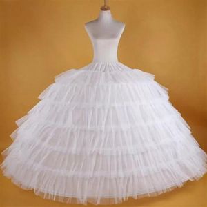 Kadınlar Beyaz Petticoats Süper Kabarık Balo Kupa Kaynakları Slipskirt Düğün Resmi Elbise Drawstring 7 Hoops Uzun Crinoline Özel Yapımı W292S