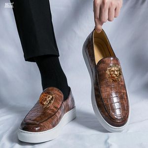 Каменные кроссовки для печати крокодиловый принт мужская повседневная обувь крышка ноги бахра